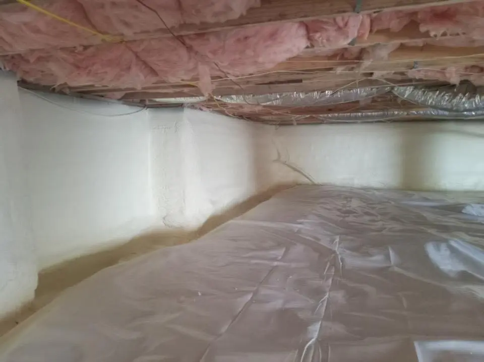 Crawl space encapsulation with closed-cell spray foam for Roof Maintenance in Dayton